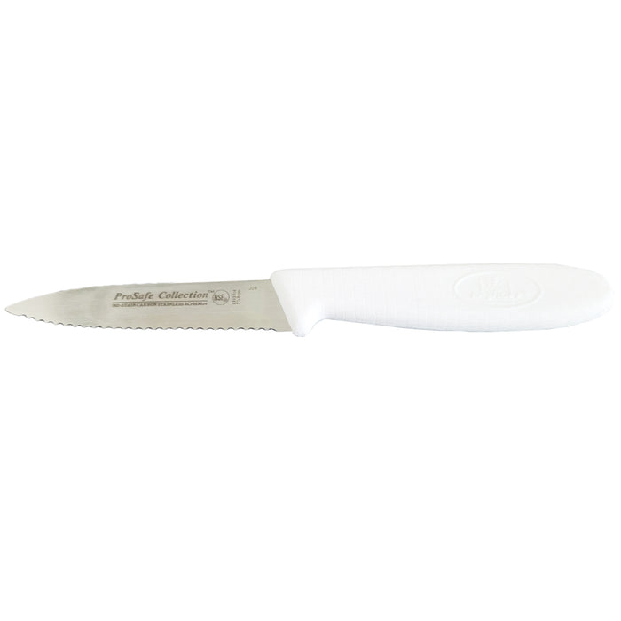 Image 1 of Ergonomic High Chromium Non-Stain Carbon Steel Paring Knife, Scallopped, 3.25"