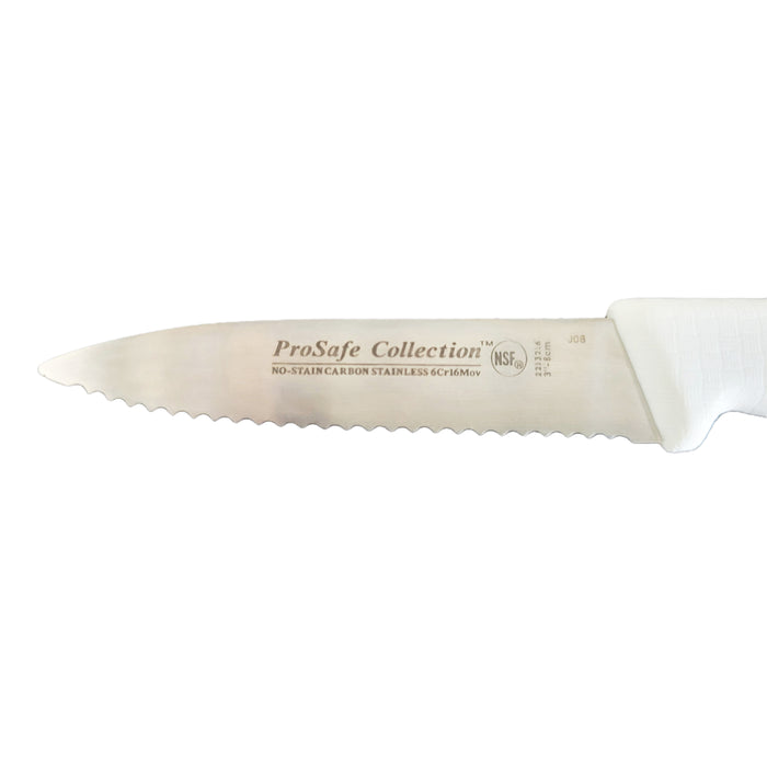 Image 2 of Ergonomic High Chromium Non-Stain Carbon Steel Paring Knife, Scallopped, 3.25"