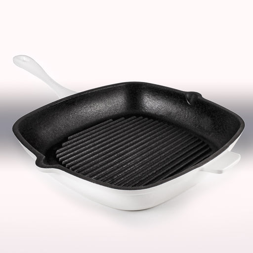 Image 2 of Shopberghoff Neo 11" Cast Iron Square Grill Pan, White