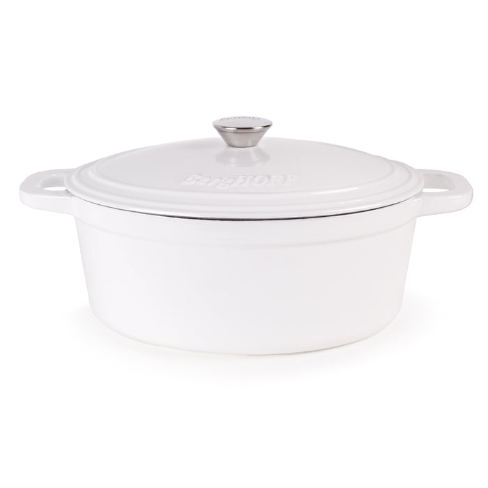 Image 1 of Shopberghoff Neo Cast Iron 5qt. Oval Dutch Oven 11.5" with Lid, White