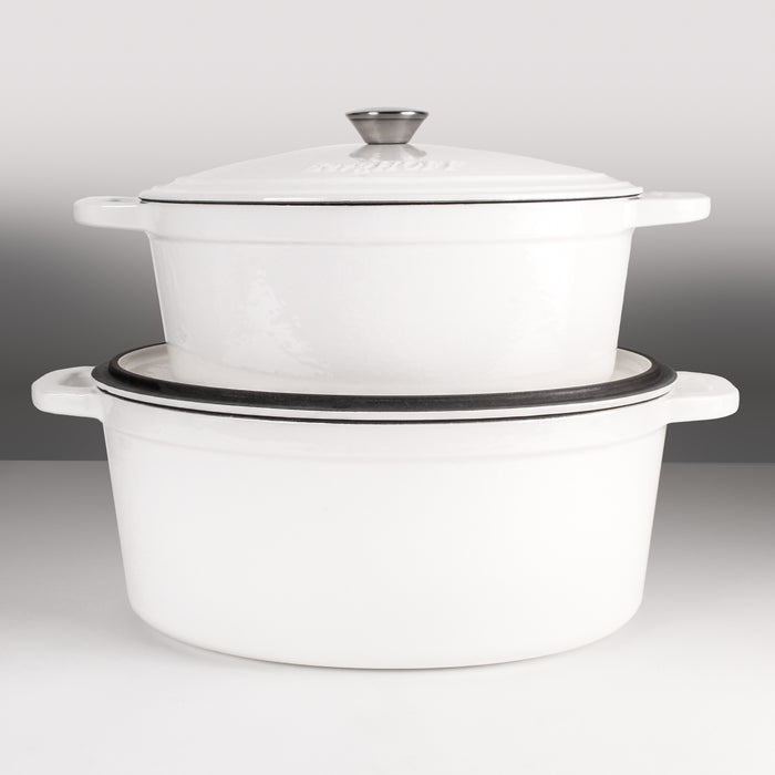 Image 4 of Shopberghoff Neo Cast Iron 5qt. Oval Dutch Oven 11.5" with Lid, White