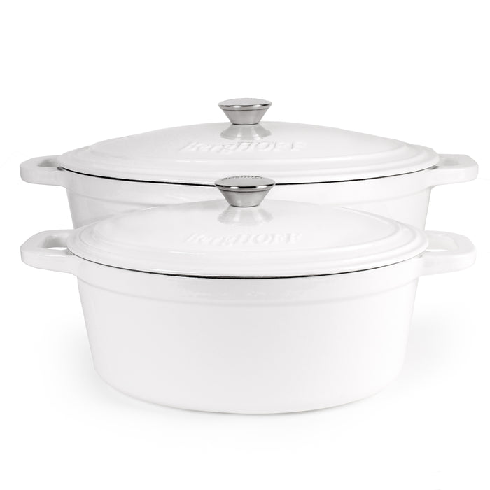 Image 4 of Shopberghoff Neo Cast Iron 8qt. Oval Dutch Oven 13" with Lid, White