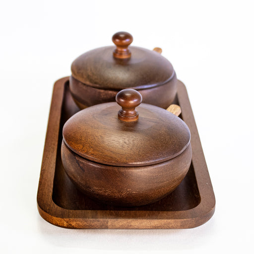 Image 2 of Shopberghoff Acacia Wooden Spice Jar Set