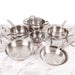 Image 3 of Shopberghoff Belly Shape 12pc 18/10 Stainless Steel Cookware Set, Glass Lids