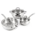 Image 6 of Shopberghoff Belly Shape 12pc 18/10 Stainless Steel Cookware Set, Glass Lids