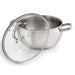 Image 2 of Shopberghoff Belly Shape 18/10 Stainless Steel 9.5" Stock Pot with Glass Lid, 5.5qt.