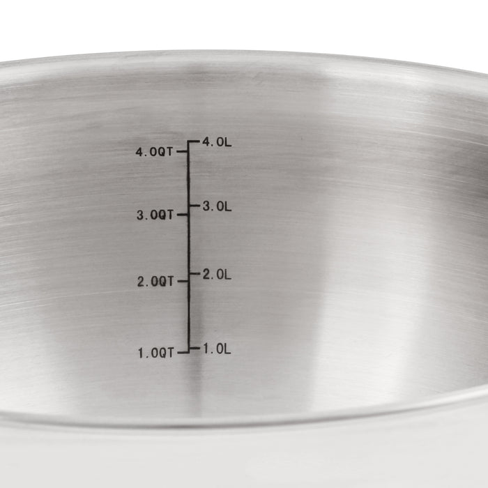 Image 5 of Shopberghoff Belly Shape 18/10 Stainless Steel 9.5" Stock Pot with Glass Lid, 5.5qt.