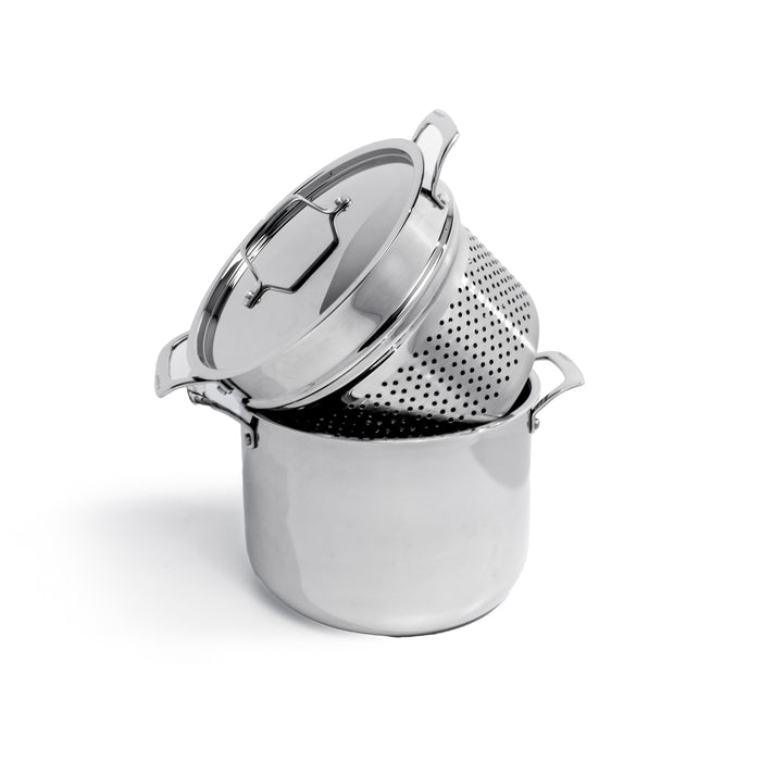 Image 4 of Shopberghoff Professional 13pc Tri-Ply 18/10 Stainless Steel Cookware Set with SS Lids