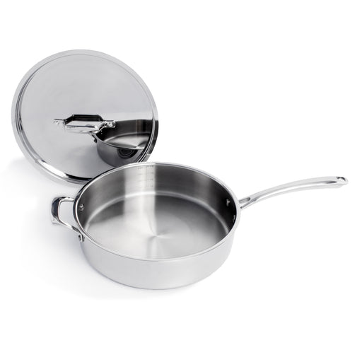 Image 2 of Shopberghoff Professional Tri-Ply 18/10 Stainless Steel 11" Sauté Pan with SS Lid, 4.6qt.