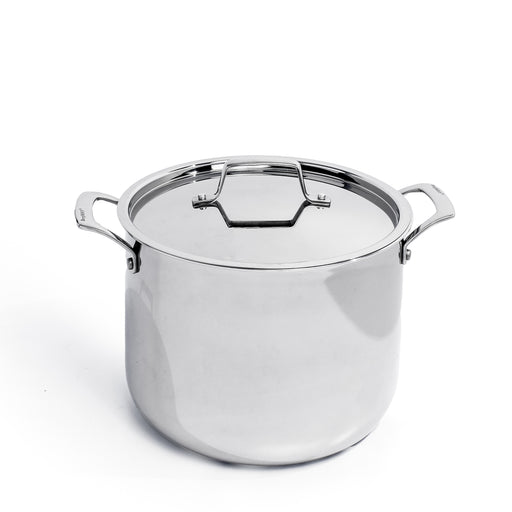 Image 1 of Shopberghoff Professional Tri-Ply 18/10 Stainless Steel 9.5" Stockpot with SS Lid, 8qt.