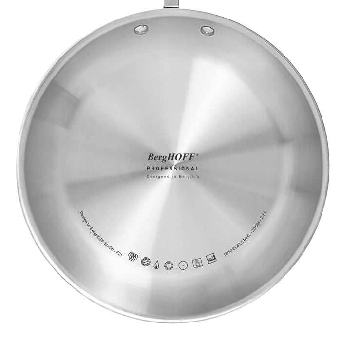 Image 6 of Shopberghoff Professional Tri-Ply 18/10 Stainless Steel 8'' Fry Pan