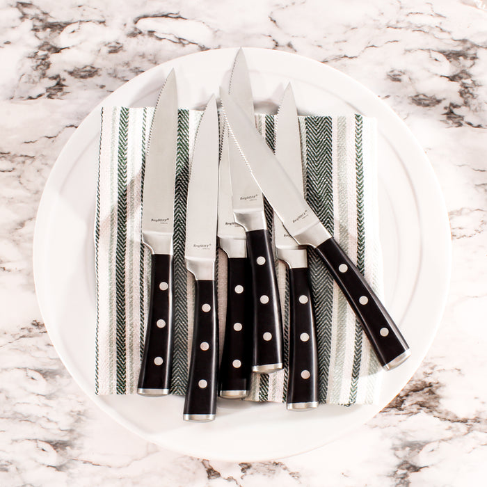 Image 4 of Essentials Classico 12Pc Stainless Steel Steak Knife Set, 5"