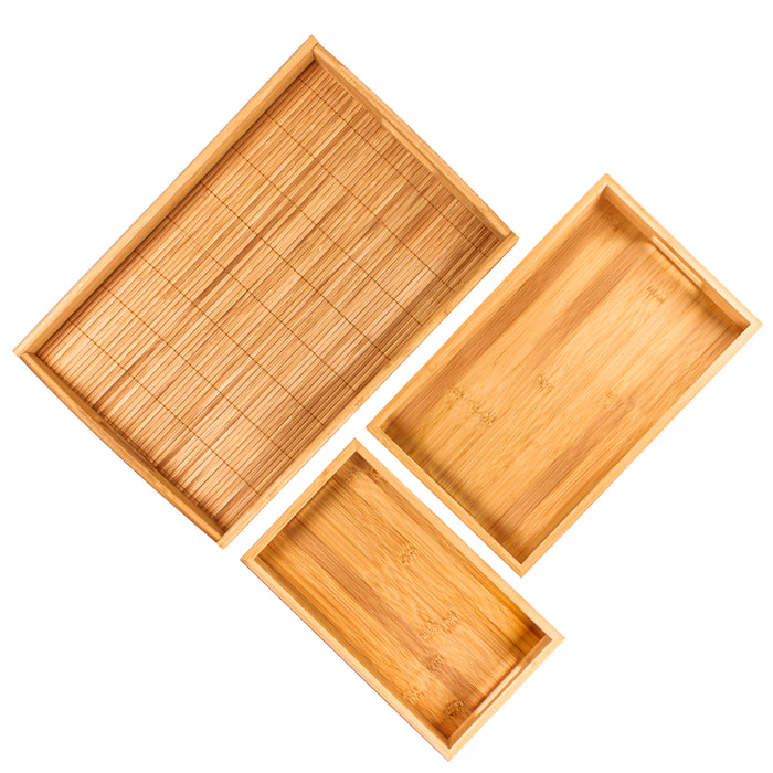 Image 2 of Shopberghoff Bamboo 3Pc Tray Set