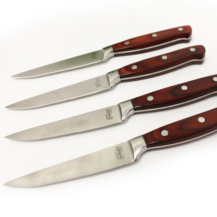 Image 3 of Pakka Wood 7pc Stainless Steel Steak & Carving Knife Set