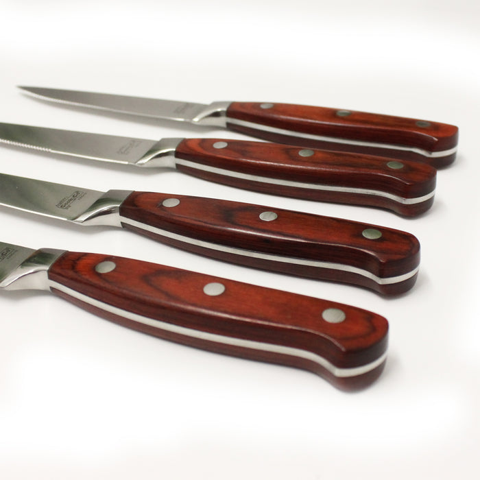 Image 4 of Pakka Wood 7pc Stainless Steel Steak & Carving Knife Set