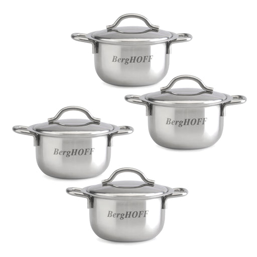 Image 1 of Shopberghoff 4Pc 18/10 Stainless Steel 2.5" Condiment Canister Set