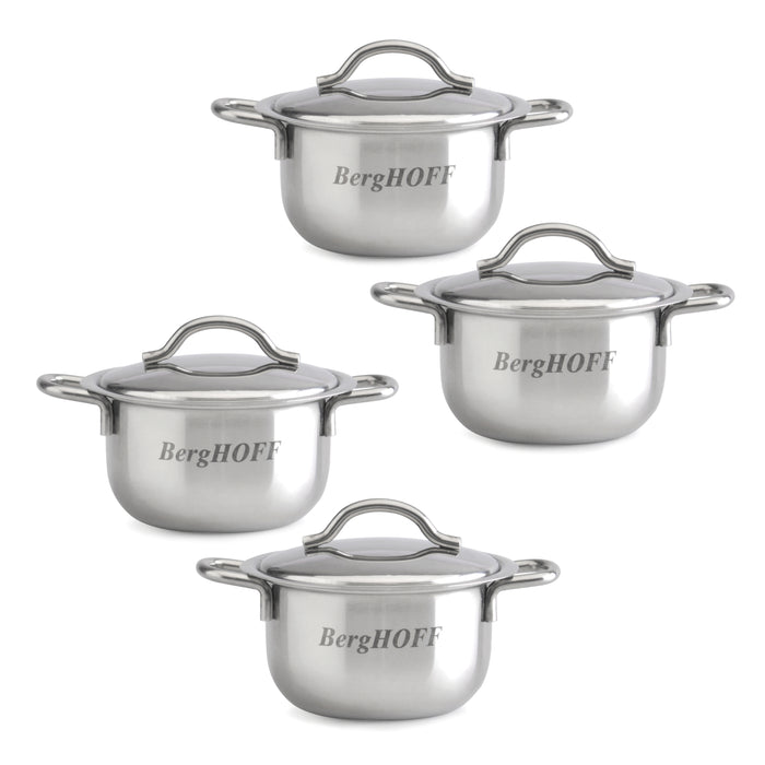 Image 1 of Shopberghoff 4Pc 18/10 Stainless Steel 2.5" Condiment Canister Set