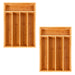 Image 1 of Shopberghoff Bamboo 5-Slot Flatware Organizers, Set of Two