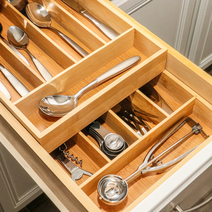 Image 5 of Shopberghoff Bamboo 5-Slot Flatware Organizers, Set of Two