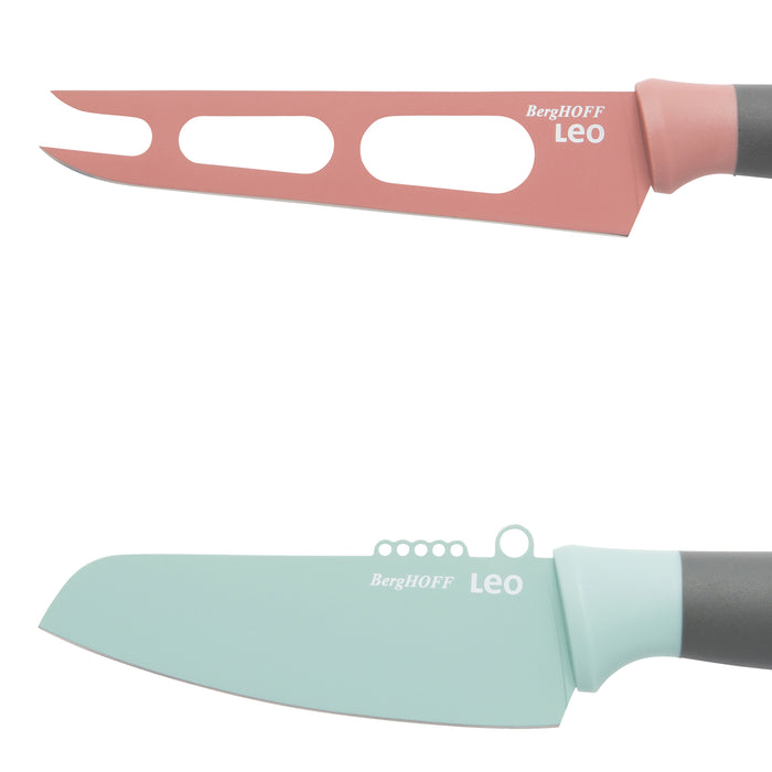 Image 13 of Leo 5Pc Cutlery & Board Prep Set, Pink, Green