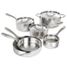 Image 1 of Shopberghoff Vintage 10Pc Tri-Ply 18/10 Stainless Steel Cookware Set, Hammered