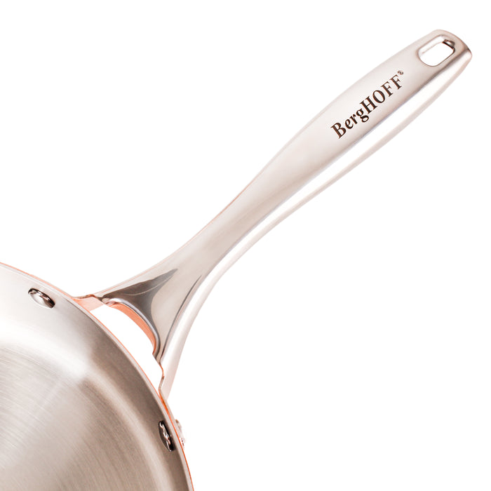 Image 9 of Shopberghoff Vintage Tri-Ply Copper 8" Deep Skillet, Hammered