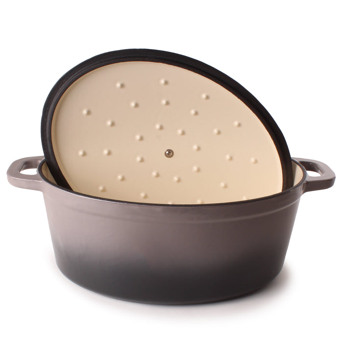 Image 8 of Shopberghoff Neo Cast Iron 8qt. Oval Dutch Oven 13" with Lid, Oyster