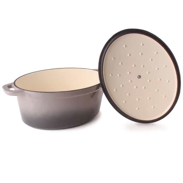 Image 9 of Shopberghoff Neo Cast Iron 8qt. Oval Dutch Oven 13" with Lid, Oyster