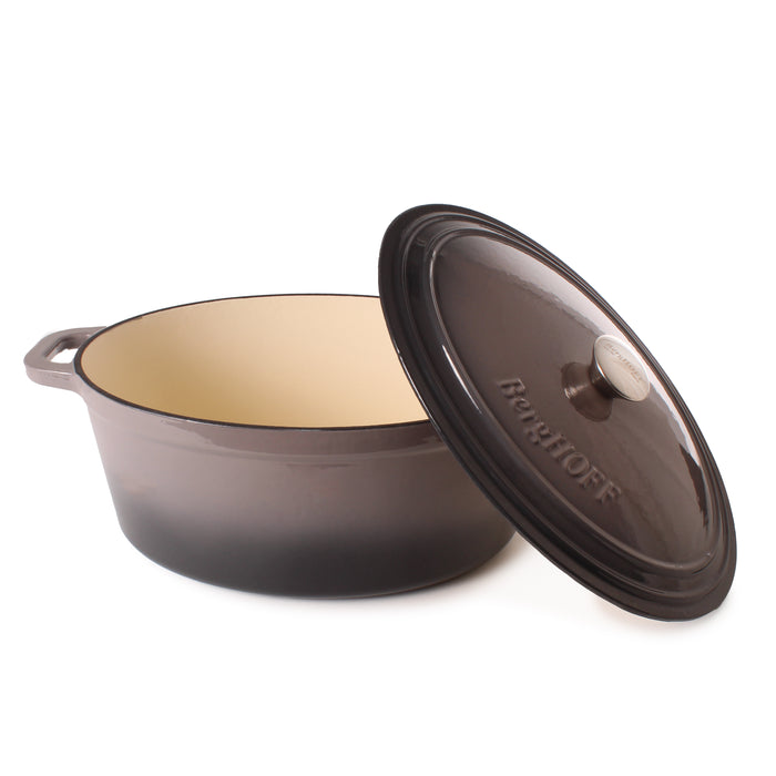 Image 3 of Shopberghoff Neo Cast Iron 5qt. Oval Dutch Oven 11.5" with Lid, Oyster