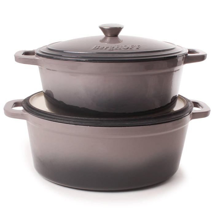 Image 4 of Shopberghoff Neo Cast Iron 5qt. Oval Dutch Oven 11.5" with Lid, Oyster