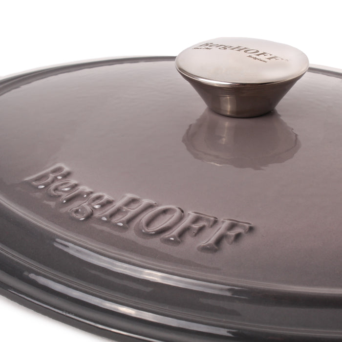 Image 8 of Shopberghoff Neo Cast Iron 5qt. Oval Dutch Oven 11.5" with Lid, Oyster