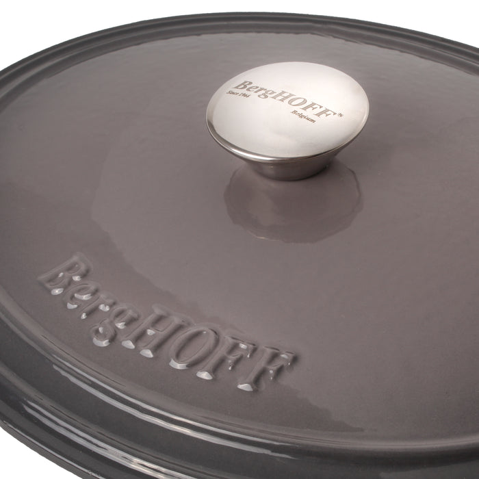 Image 9 of Shopberghoff Neo Cast Iron 5qt. Oval Dutch Oven 11.5" with Lid, Oyster