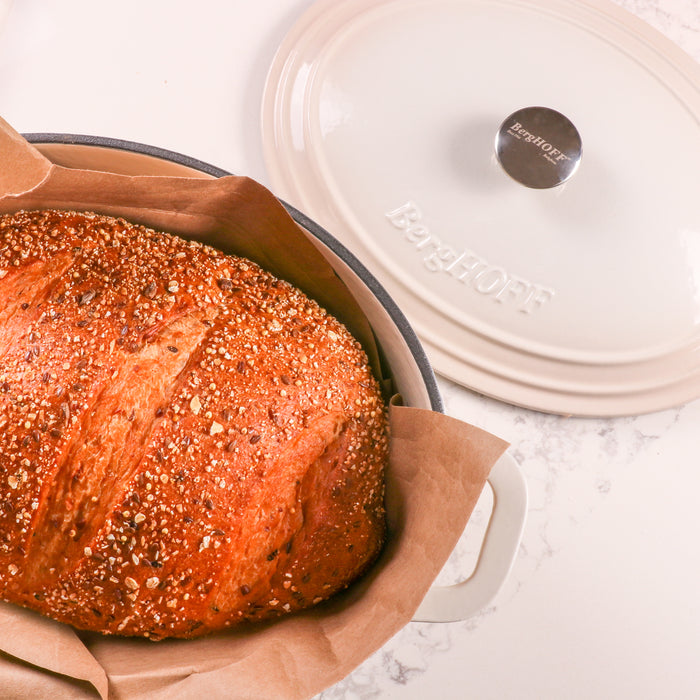 Image 7 of Shopberghoff Neo Cast Iron 8qt. Oval Dutch Oven 13" with Lid, Meringue