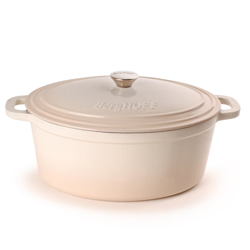 Image 1 of Shopberghoff Neo Cast Iron 5qt. Oval Dutch Oven 11.5" with Lid, Meringue