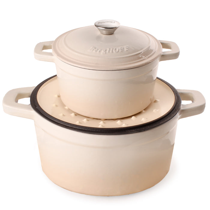 Image 4 of Shopberghoff Neo Cast Iron 7qt. Round Dutch Oven 11" with Lid, Meringue