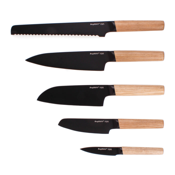 Image 2 of Shopberghoff Ron Stainless Steel 6pc Knife Block Set, Natural