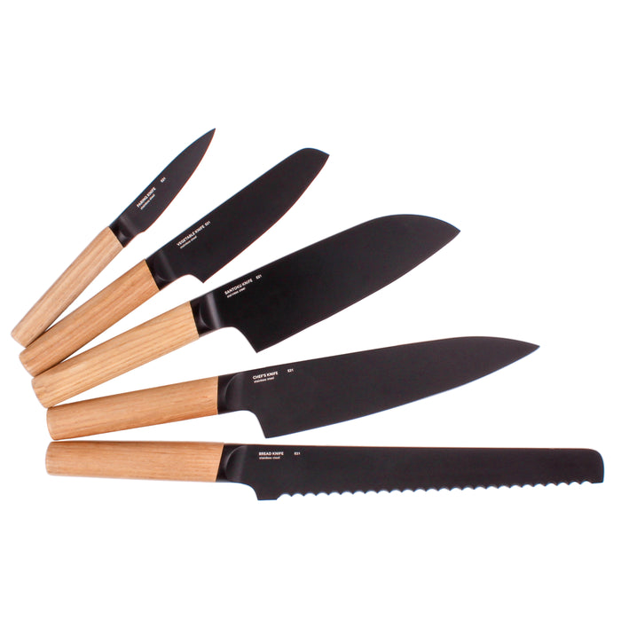 Image 3 of Shopberghoff Ron Stainless Steel 6pc Knife Block Set, Natural
