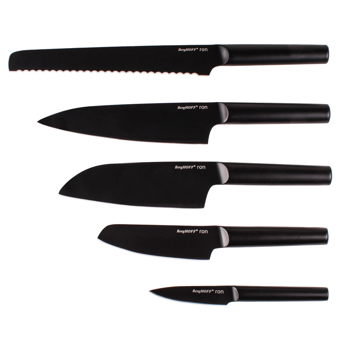 Image 2 of Shopberghoff Ron Stainless Steel 6pc Knife Block Set, Black
