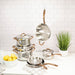 Image 2 of Shopberghoff Ouro Gold 11Pc 18/10 Stainless Steel Cookware Set with SS Lid