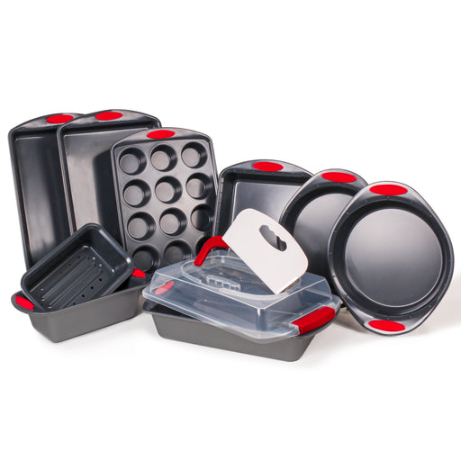 Image 1 of Shopberghoff 11Pc Perfect Slice Bakeware Set, Grey & Red