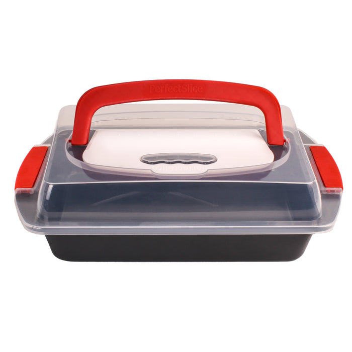 Image 14 of Shopberghoff 11Pc Perfect Slice Bakeware Set, Grey & Red