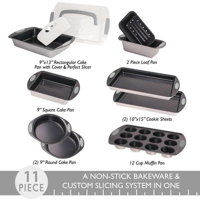 Image 15 of Shopberghoff 11Pc Perfect Slice Bakeware Set, Silver