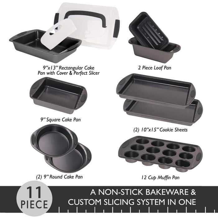 Image 5 of Shopberghoff 11Pc Perfect Slice Bakeware Set, Grey