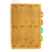 Image 1 of Shopberghoff Bamboo Cutting Board with 4Pc Flexible Plastic Cutting Board Inserts, 16.5x 11.8x 1.1"