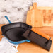 Image 2 of Neo 2Pc Cast Iron 11" Grill Pan with Steak Press, Blue