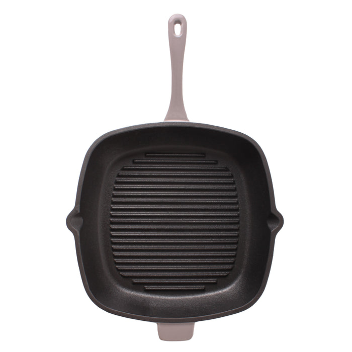Image 3 of Neo 2Pc Cast Iron 11" Grill Pan with Steak Press, Oyster