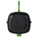Image 3 of Neo 2pc Cast Iron 11" Grill Pan with Slotted Steak Press, Green