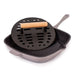 Image 2 of Neo 2pc Cast Iron 11" Grill Pan with Slotted Steak Press, Oyster