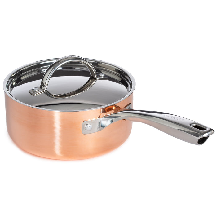 Image 6 of Shopberghoff Vintage 4pc Tri-Ply Copper Cookware Set with Lids, Polished