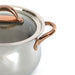 Image 6 of Ouro Gold 3pc 18/10 Stainless Steel Cookware Set, Glass Lids, Rose Gold Handles